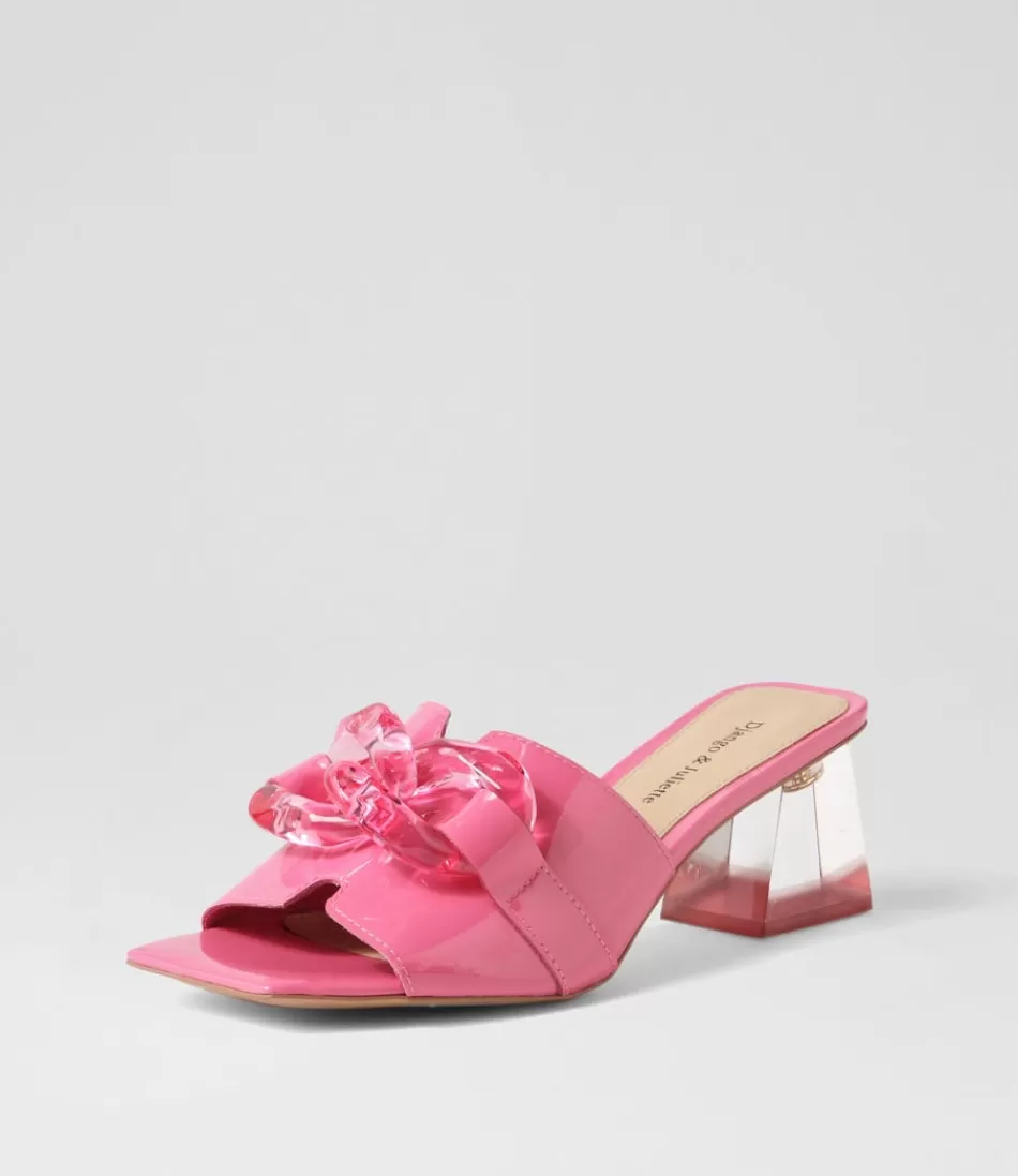 Women DJANGO & JULIETTE Heels<Rulie Pretty Pink Patent Leather Mules