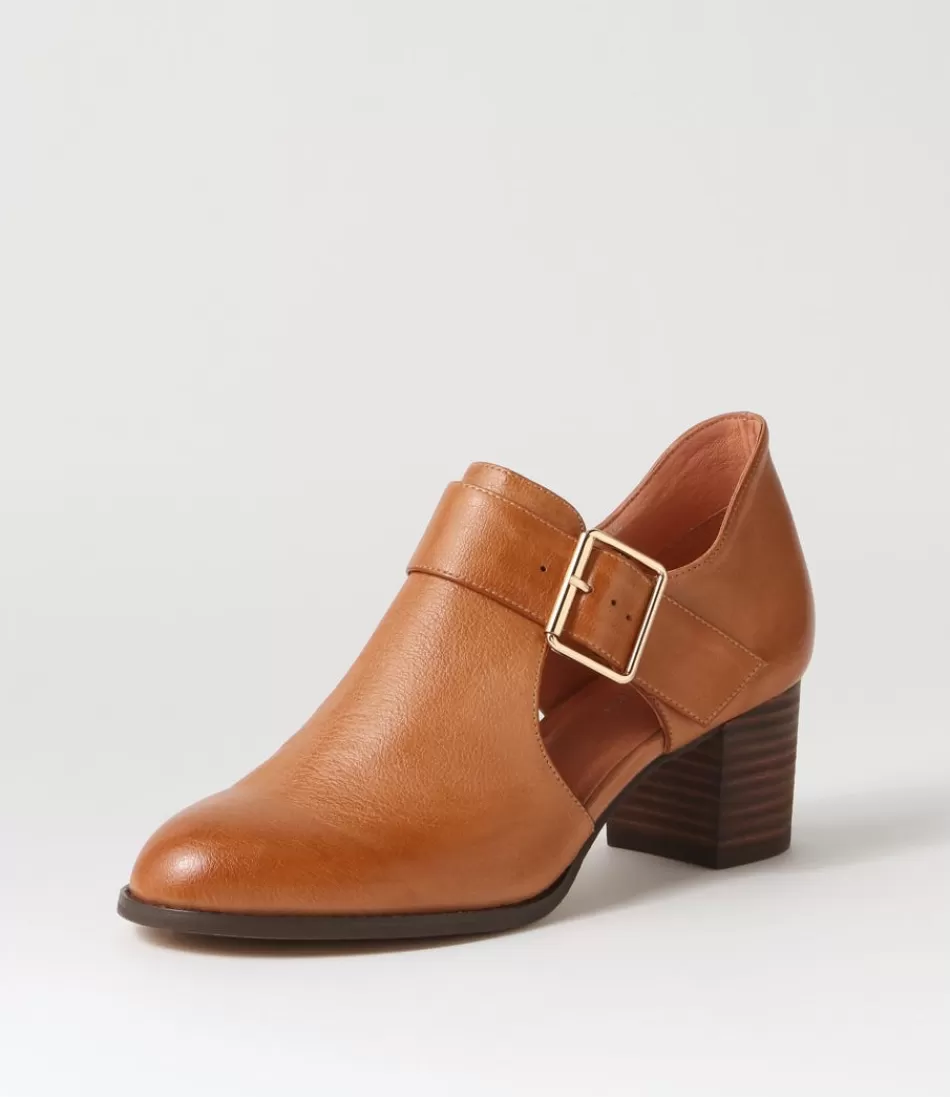 Women DJANGO & JULIETTE Heels<Sanfort New Tan Choc Leather Heels