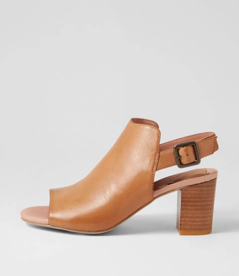 Women DJANGO & JULIETTE Heels<Sauda Tan Leather Sandals