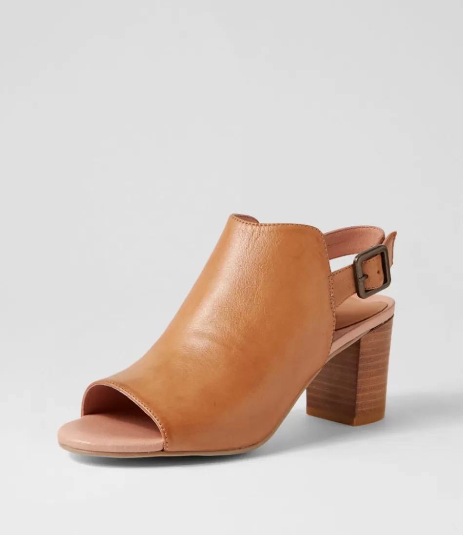 Women DJANGO & JULIETTE Heels<Sauda Tan Leather Sandals