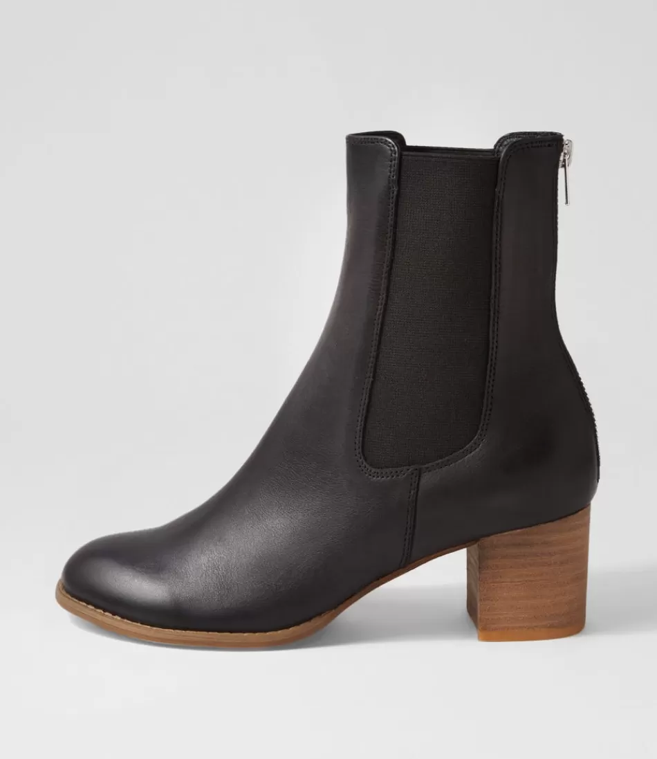 Women DJANGO & JULIETTE Boots<Sebasy Black Natural Heel Leather Chelsea Boots