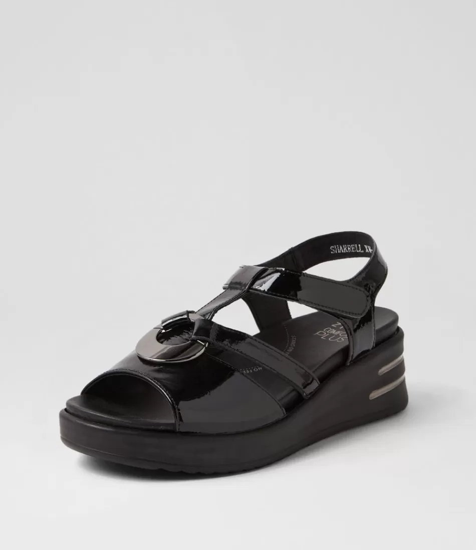 Women ZIERA Heels<Sharrell Xw Black Patent Leather Sandals