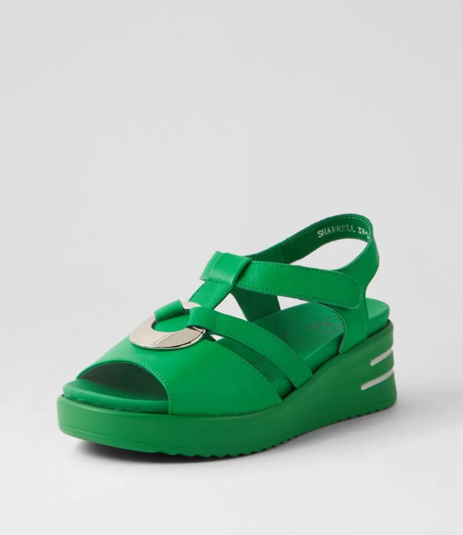 Women ZIERA Heels<Sharrell Xw Bright Emerald Leather Sandals