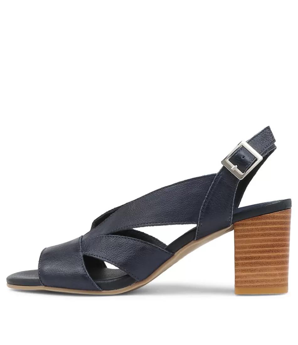 Women DJANGO & JULIETTE Heels<Simmie Navy Leather Sandals