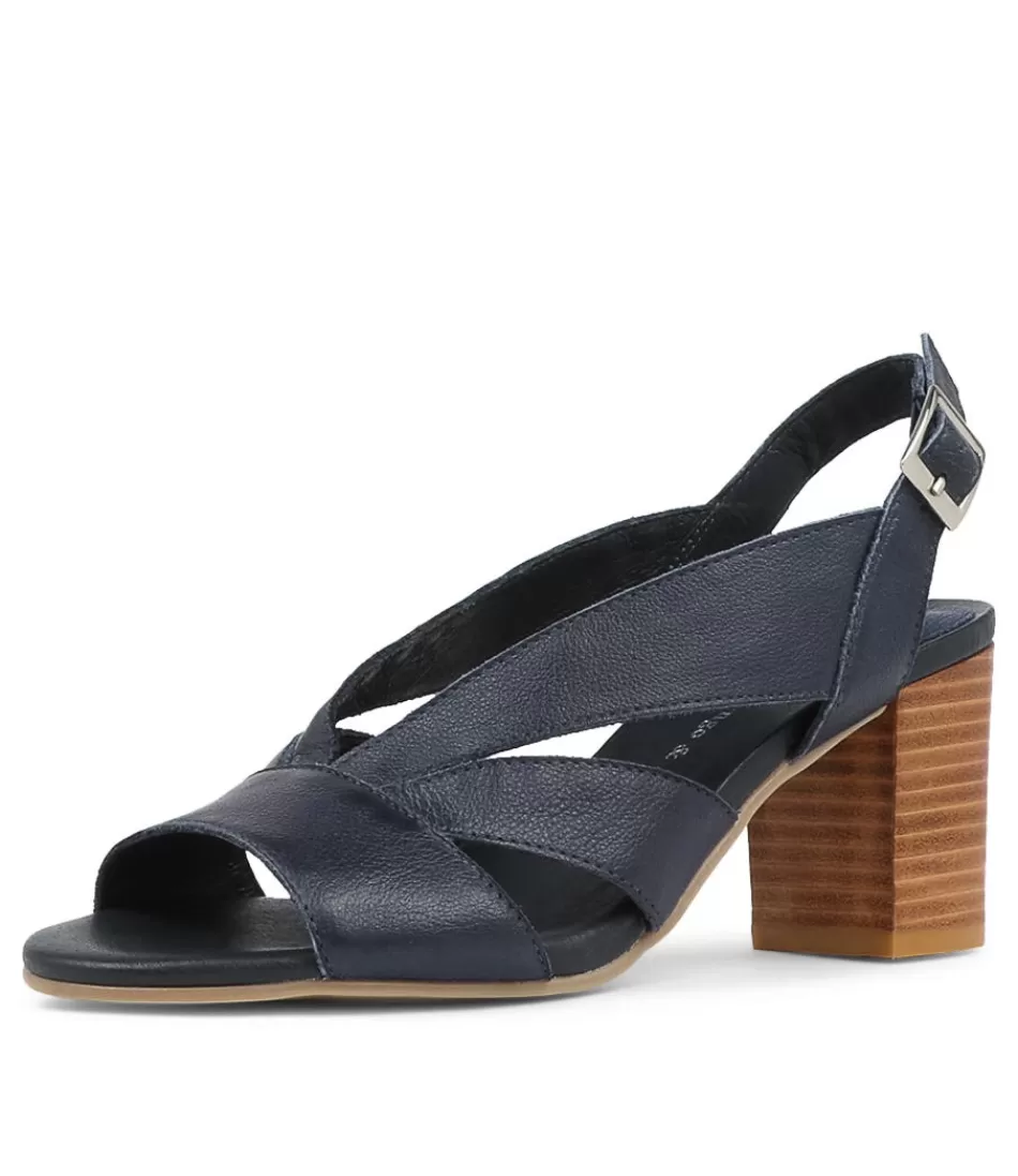 Women DJANGO & JULIETTE Heels<Simmie Navy Leather Sandals