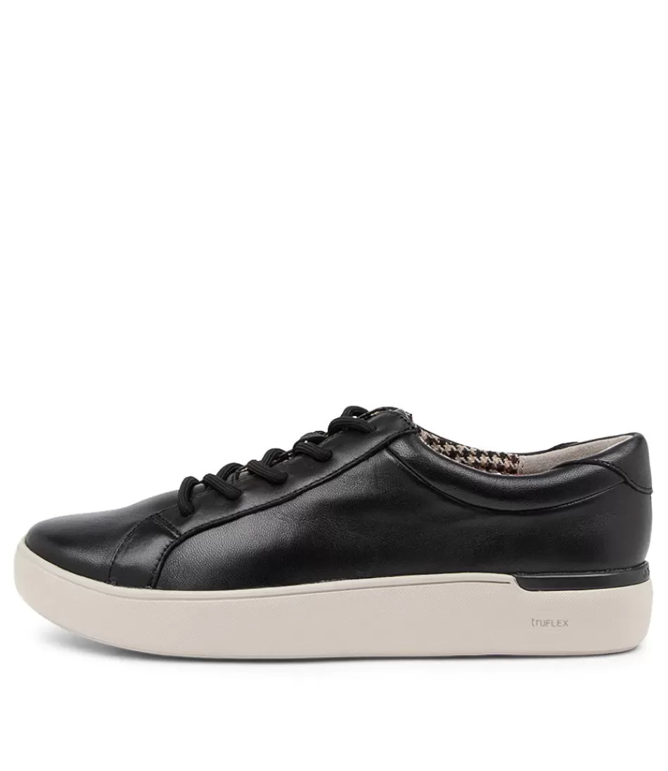 Women ROCKPORT Sneakers<Tf Parissa Lace Black Leather Sneakers