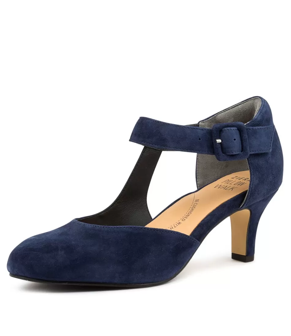 Women ZIERA Heels<Timon Xw Navy Suede