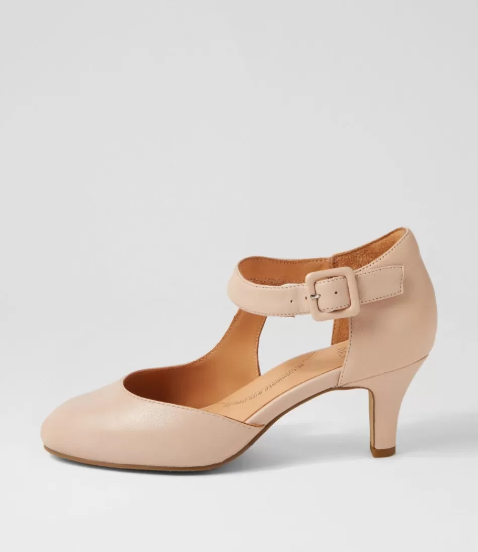 Women ZIERA Heels<Timon Xw Nude Leather Heels