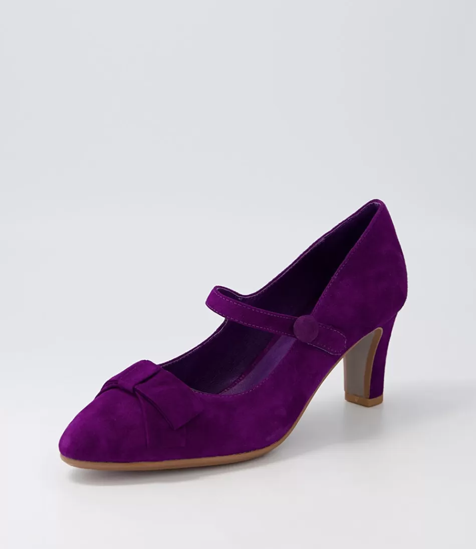 Women DJANGO & JULIETTE Heels<Tinar Purple Suede Heels