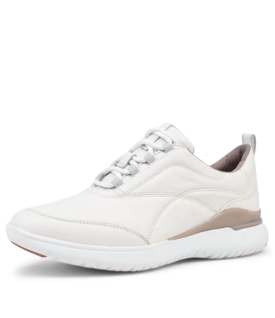 Women ROCKPORT Sneakers<Tm Sport Lace White Leather Sneakers