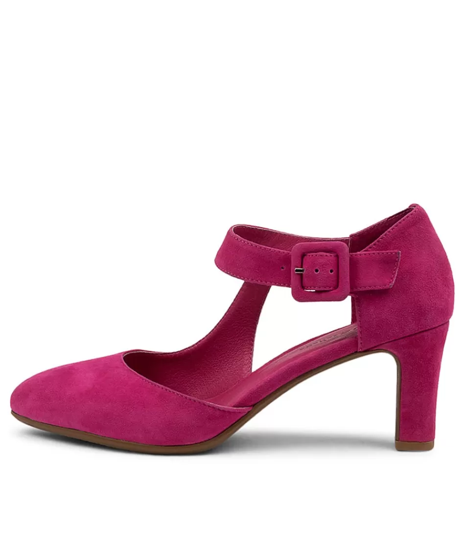 Women DJANGO & JULIETTE Heels<Trinities Dark Fuchsia Suede Heels