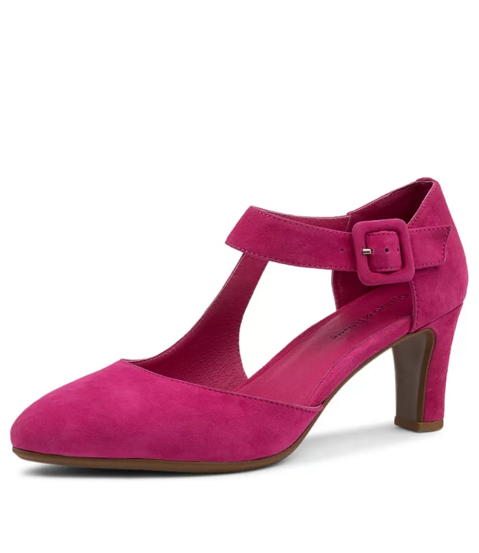 Women DJANGO & JULIETTE Heels<Trinities Dark Fuchsia Suede Heels