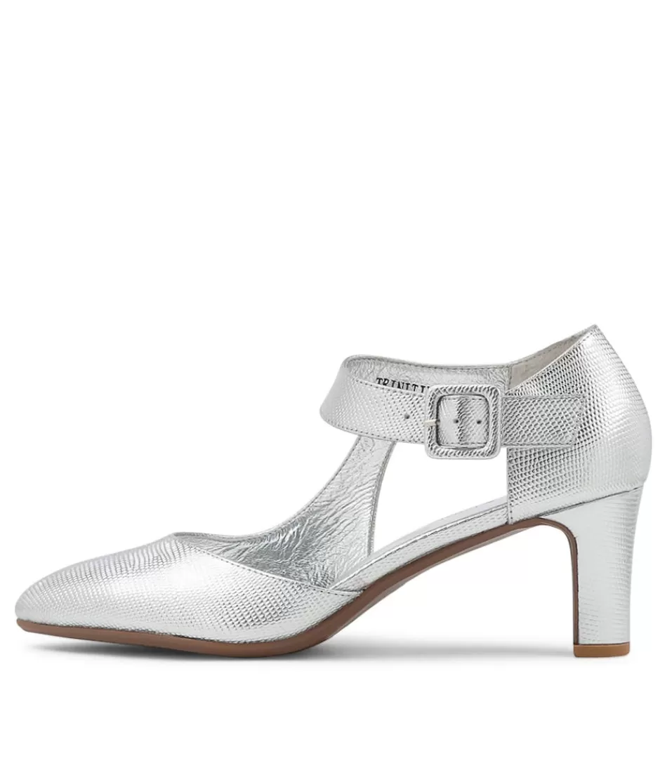 Women DJANGO & JULIETTE Heels<Trinities Silver Lizard Pump Heels