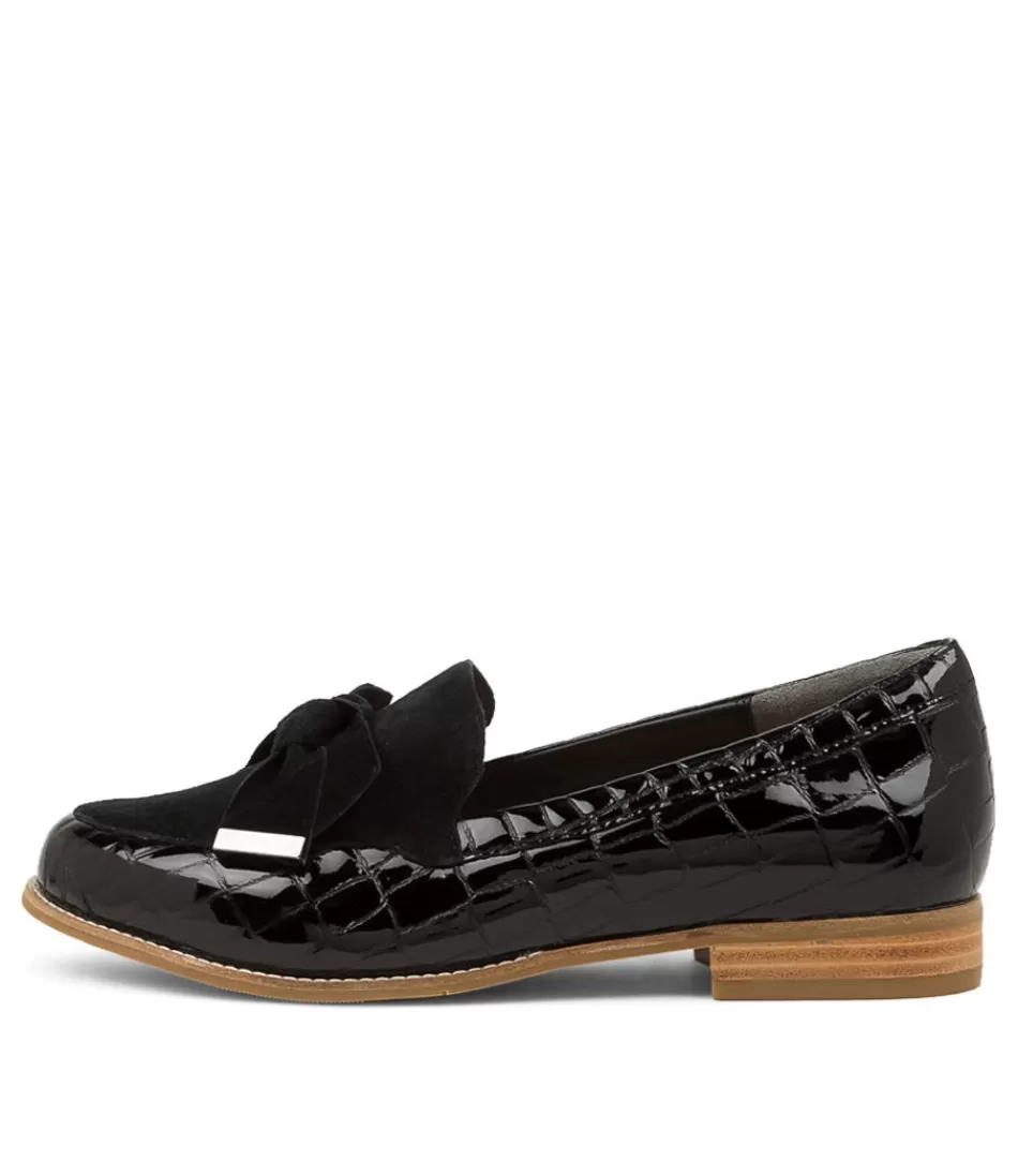 Women ZIERA Loafers<Tulips Xf Black Patent Leather Loafers