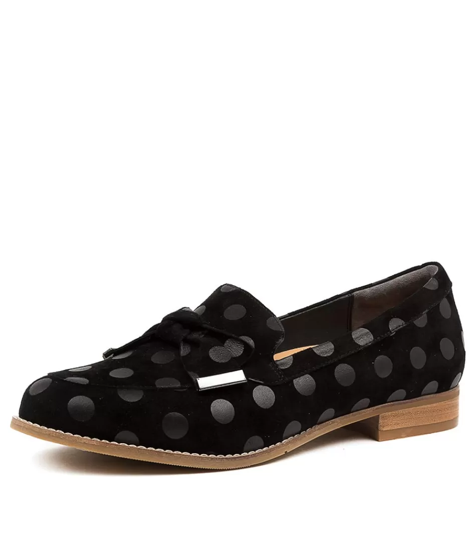 Women ZIERA Loafers<Tulips Xf Black-Spot Sde