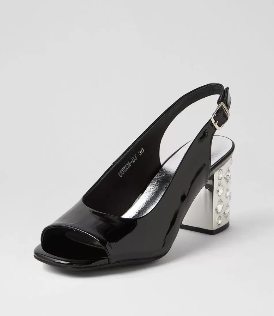 Women DJANGO & JULIETTE Heels<Udeem Black Patent Leather Sandals