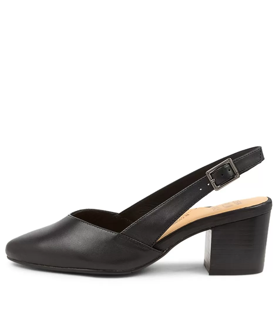 Women ZIERA Heels<Veera Xw Black Leather Heels