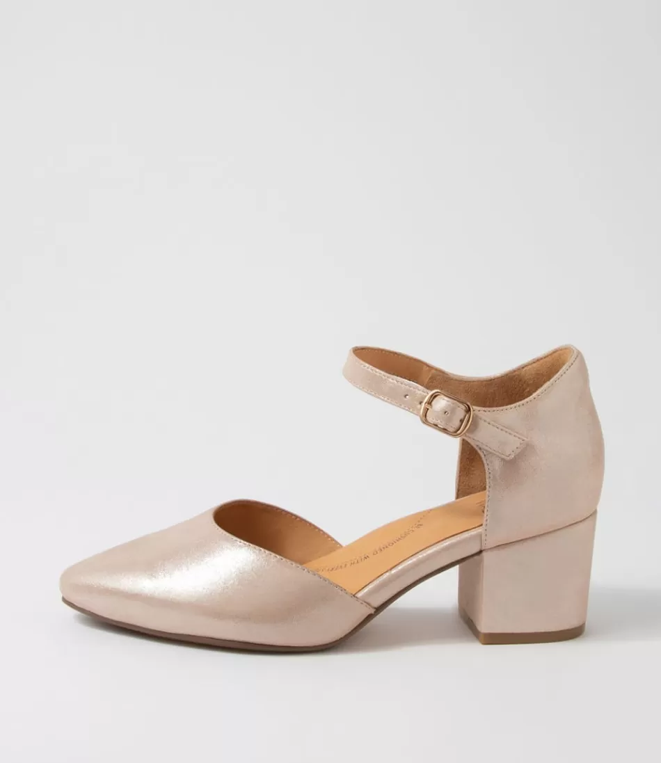 Women ZIERA Heels<Vitor Xw Rose Shimmer Leather Heels