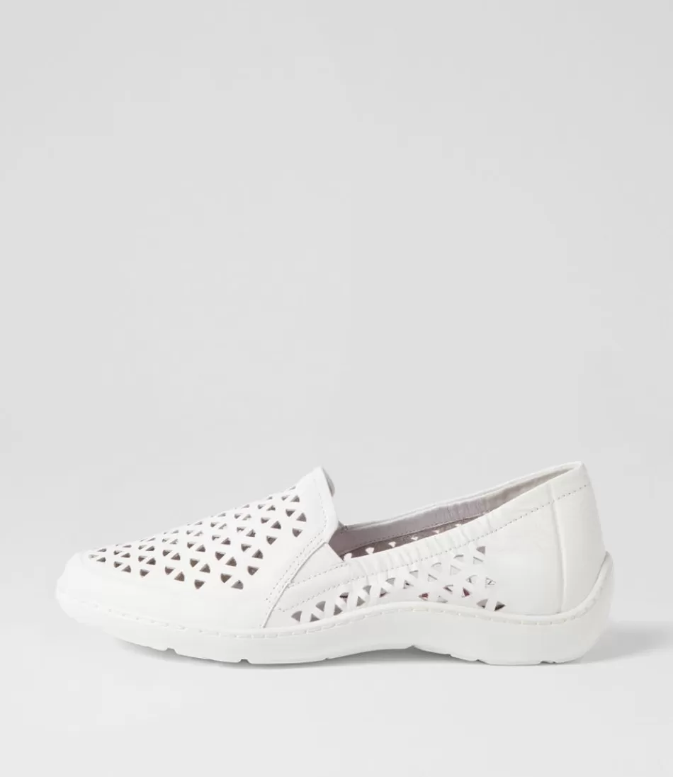 Women ZIERA Loafers<Wavada Xf White Leather Loafers