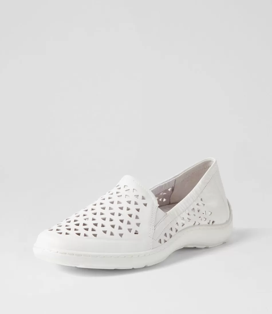 Women ZIERA Loafers<Wavada Xf White Leather Loafers